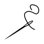 una aguja de coser con un hilo